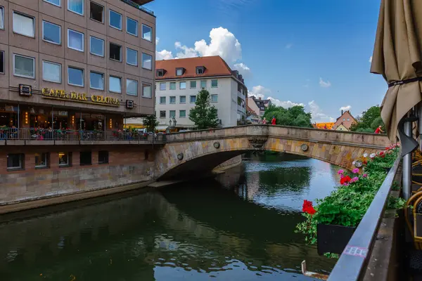 ニュルンベルク ドイツ 2023年7月19日 バイエルン バイエルン州フランコニアのニュルンベルクの古い町の有名な景色 ニュルンベルクの歴史的中心部の美しいパノラマビュー — ストック写真