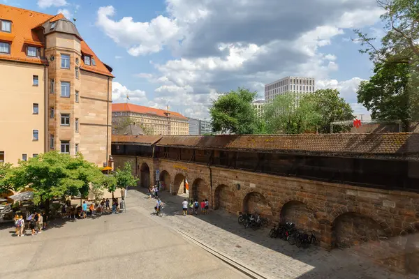 Нюрнберг Німеччина Липня 2023 Прекрасні Доглянуті Вулиці Старого Міста Вид — стокове фото
