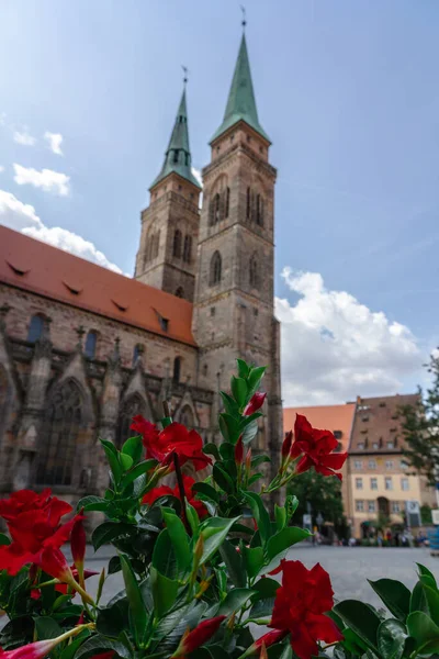 Nürnberg Tyskland Juli 2023 Utsikt Över Sebaldus Kyrka Historiska Centrum — Stockfoto