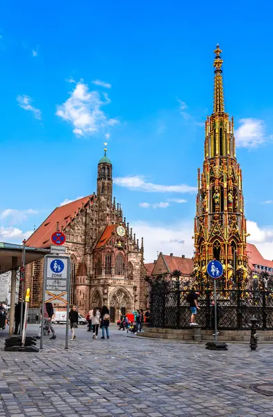 Нюрнберг Германия Июля 2023 Года Знаменитый Вид Старый Город Площади — стоковое фото