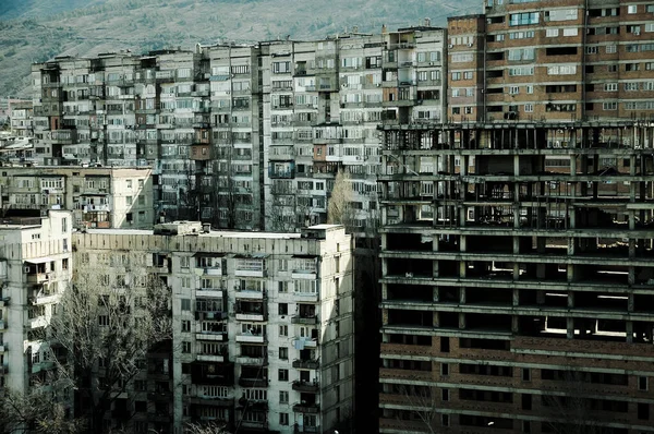 Distrito Velho Com Edifícios Construídos Era Soviética — Fotografia de Stock
