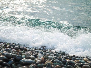 Deniz kıyısının yakın görüntüsü