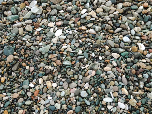 美丽的湿彩色卵石背景 — 图库照片