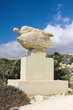 Ayia Napa, Kıbrıs. 30 Ekim 2024. Ayia Napa Uluslararası Heykel Parkı 'nda güzel sanatsal eserler.