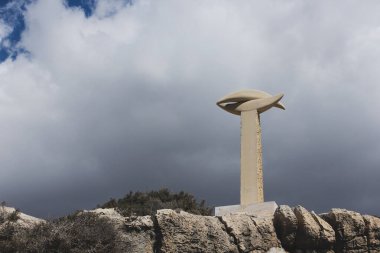 Ayia Napa, Kıbrıs. 8 Kasım 2024. Ayia Napa Uluslararası Heykel Parkı 'nda güzel sanatsal eserler.