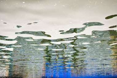 Beautiful color reflections on water surface. Water background. clipart