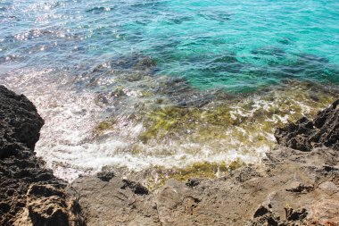 Çok güzel bir turkuaz arka plan. Akdeniz manzarası.