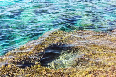 Çok güzel bir turkuaz arka plan. Akdeniz manzarası.