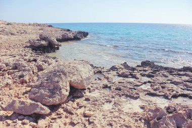 Ayia Napa 'da güzel taşlı sahil.