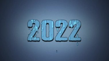 Soğuk kış kavramı, dünya ekonomik kriz, karikatür tarzı 2022, eriyen rakamlar kalite sağlar.