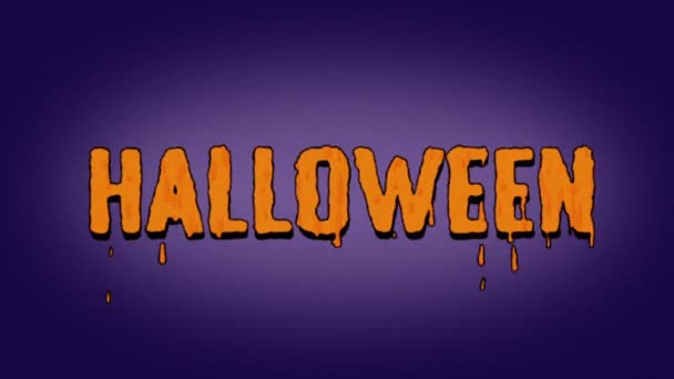 Text Stil Von Halloween Cartoons Lustige Halloween Animationen Orange Schmelzende — Stockvideo