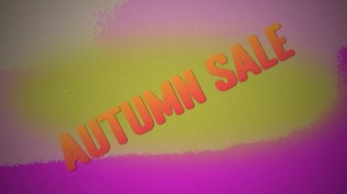 Sonbahar indirimi 80 'lerin neon indirimli satış mesajı, arıza afişi, fiyat düşüşü, indirim, özel teklif konsepti. Soyut hareket grafiği. 