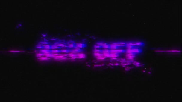 Prozent Rabatt Neonglitzerndes Banner Auf Schwarzem Hintergrund Werbeverkauf Rabatt Glühende — Stockvideo
