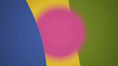 Moda soyut geometrik yaratıcılık arka planı, farklı şekil ve renkler, modaya uygun hareket arkaplanı. Yüksek kaliteli canlandırma.