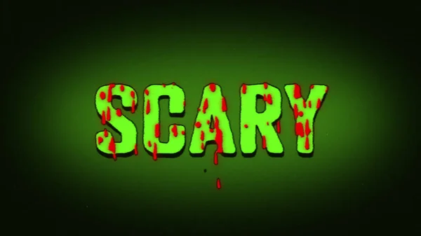 Ijesztő Halloween Szöveg Vicces Rajzfilm Olvadó Szavak Véres Kísérteties Szöveg — Stock Fotó