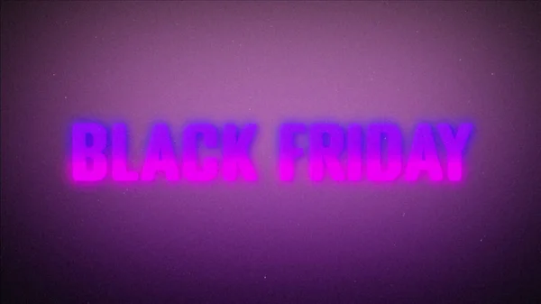 Black Friday Message Retro 80S Style Discount Sale Message Neon — Stock Photo, Image