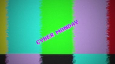 Black Friday Big Sale retro tarzı mesaj, 80 'ler tarzı, indirimli satış mesajı, neon flaması, fiyat düşüşü, indirim, yüksek fiyat, özel teklif konsepti. Soyut hareket grafiği. 