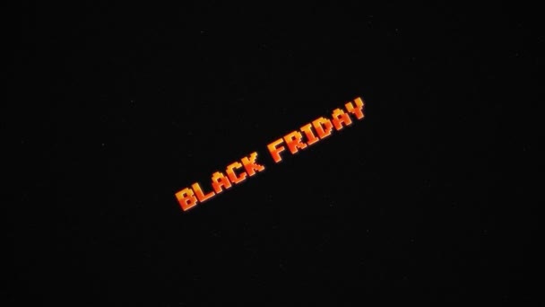 Black Friday Coming Soon 80S Retro Stijl Bericht Korting Verkoop — Stockvideo