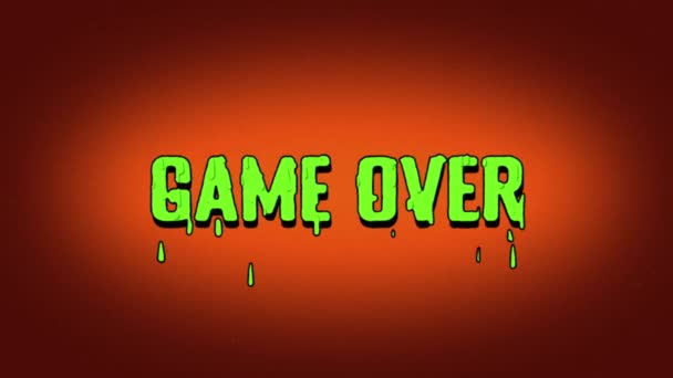 Eski Tip Video Oyunu Retro Renkleri Gürültülü Arkaplan Neon Parlayan — Stok video