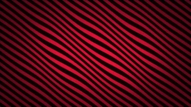 Abstrato Ondulado Fundo Cor Vermelha Loop Vídeo Antecedentes Imagens Alta — Vídeo de Stock