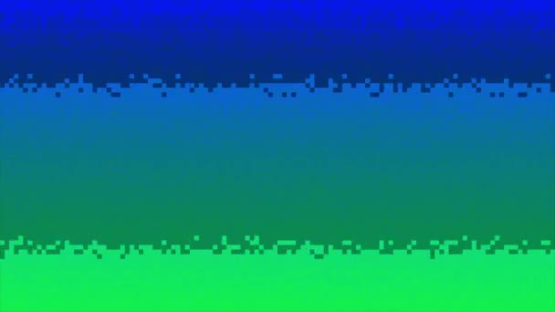 Bit Retro Moving Gradient Line Grün Und Unscharfe Farben 80Er — Stockvideo