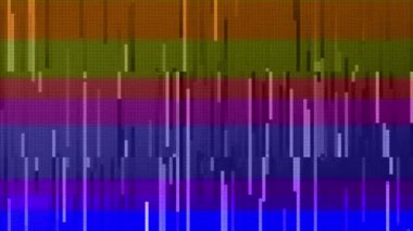 Yüzen çizgiler 8 bit 80 'lerin klasik dijital geometrik modayı pikselledi. Kötü TV efekti döngüsü kusursuz video. Yüksek kaliteli görüntüler.