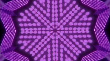 Soyut geometrik fütüristik neon teknolojisi siberpunk rüya gibi dijital parçacık yanardağı. Modern teknoloji, bilim konsepti. Döngüsüz canlandırma. 