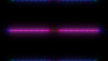 Soyut geometrik fütüristik neon teknolojisi siberpunk rüya gibi dijital parçacık yanardağı. Modern teknoloji, bilim konsepti. Döngüsüz canlandırma. 