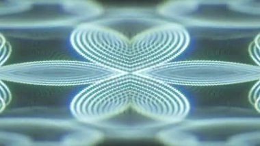 Renkli neon ışıklı siber uzay soyut dinamik arkaplan zarif parıldayan dijital veri kavramı. Modern kusursuz parçacık animasyonu.