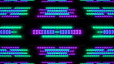 Renkli neon ışıklı siber uzay soyut dinamik arkaplan zarif parıldayan dijital veri kavramı. Modern kusursuz parçacık animasyonu.