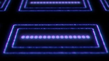 Renkli neon ışıklı siber uzay soyut dinamik arkaplan zarif parıldayan dijital veri kavramı. Modern kusursuz parçacık animasyonu.