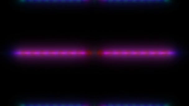 Abstracte Geometrische Futuristische Neon Technologie Cyberpunk Dromerige Digitale Deeltje Iriserende — Stockvideo