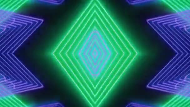 Abstraktní Neonová Technologie Cyberpunk Snivé Digitální Koncept Zvlněné Duhového Pozadí — Stock video