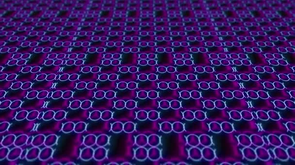 Abstract Neon Technology Cyberpunk Dreamy Digital Concept Wavy Iridescent Background — Vídeo de Stock