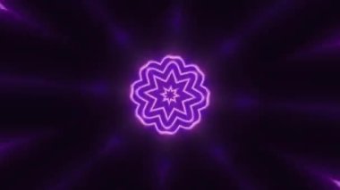 Sıradan bir kaleydoskop soyut geometrik hata efekti bilim kurgu halüsinojenik yanardağ arka planı. Yaratıcı iş sunumu video konsepti.