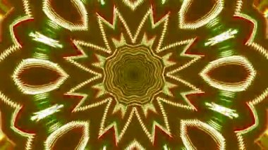 Sıradan bir kaleydoskop soyut geometrik hata efekti bilim kurgu halüsinojenik yanardağ arka planı. Yaratıcı iş sunumu video konsepti.