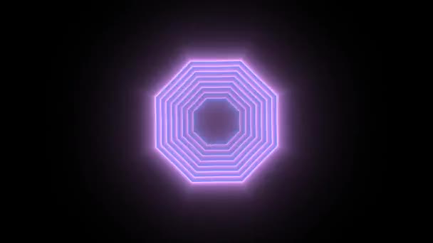 Casual Kaleidoskop Abstrakten Geometrischen Glitch Effekt Sci Psychedelisch Schillernden Hintergrund — Stockvideo