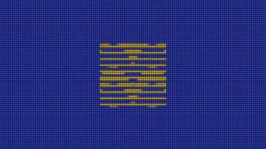 Basit bir 8-bit retro sanat döngüsü. Soyut holografik minimalistik piksel şekiller arkaplan. 