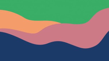 Soyut dalga çizgisi kavramsal arka plan, minimal retro şekiller renkli çizgiler. Modern pürüzsüz renkler duvar kağıdı.