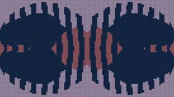 ノイズヴィンテージピクセル抽象的な背景 8ビットレトロサイバービデオゲームの背景 モザイク幾何学的な形状 — ストック動画