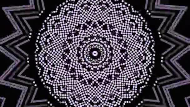 Abstraktní Barevné Kaleidoskop Mandala Abstraktní Pozadí Šum Psychedelický Špatný Výlet — Stock video