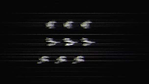 Pas Problème Signal Analogique Pixel Distorsion Bruit Interférence Numérique Imitation — Video