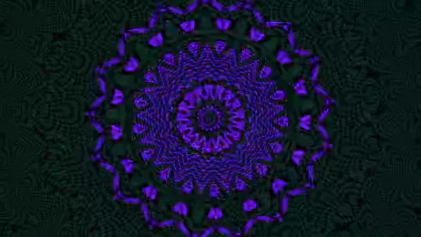 Καλειδοσκόπιο Αφηρημένη Φράκταλ Διαλογισμό Λουλουδιών Ψυχεδελικά Σχήματα Trippy Φουτουριστικό Μετασχηματισμούς — Αρχείο Βίντεο