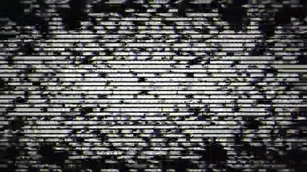 无信号泄漏 模拟电视像素噪声畸变 数字干扰 抽象Vhs信号模仿 天线坏了 工件也坏了 — 图库视频影像