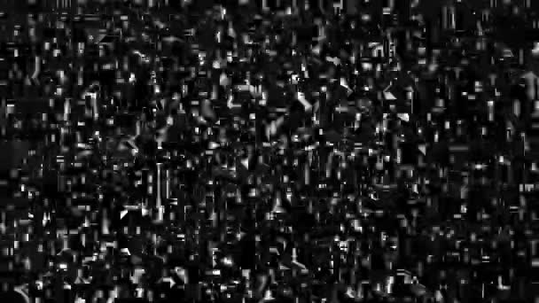 Žádný Signál Starý Analogový Vintage Statický Šum Černobílý Náhodný Blikavý — Stock video