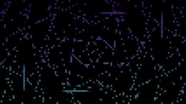 Gündelik 8 bit piksel 80 'ler siberpunk rüya gibi yanardöner arka planı vurguluyor. Herhangi bir proje için ışık dönüşümleri. 