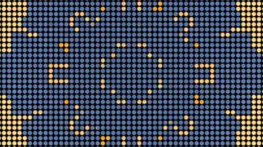 8 bit 80 'lerin soyut pikseli neon-kurgu moda holografik arka planı. Projeniz için yaratıcı geometrik dönüşümler. 