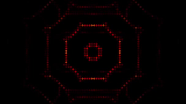 Γεωμετρικό Φουτουριστικό Σύγχρονο Δυναμικό Υπόβαθρο Γραμμές Κύκλοι Ροή Ψηφιακών Pixels — Αρχείο Βίντεο