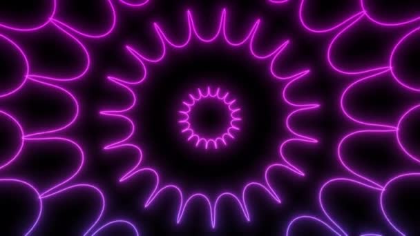 Абстрактна Геометрія Тунелю Імпульсний Цифровий Всесвіт Сучасний Перспективний Портал Неонове — стокове відео