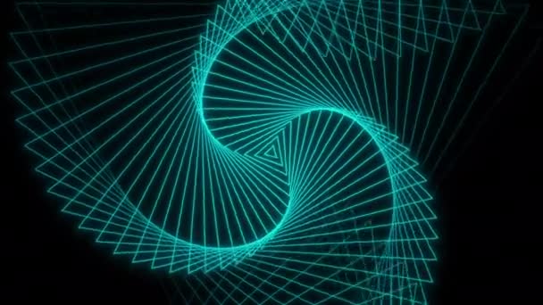 Universo Digital Del Pulso Del Túnel Geometría Abstracta Portal Perspectiva — Vídeos de Stock